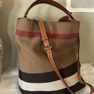 COPY - Burberry Ashby Canvas Hobo Bag